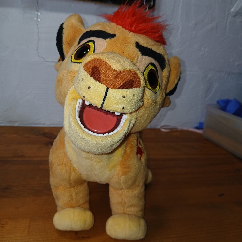 Disney Junior Talking Kion Plush Lion Guard Roars Lion King Simba Toy 14”